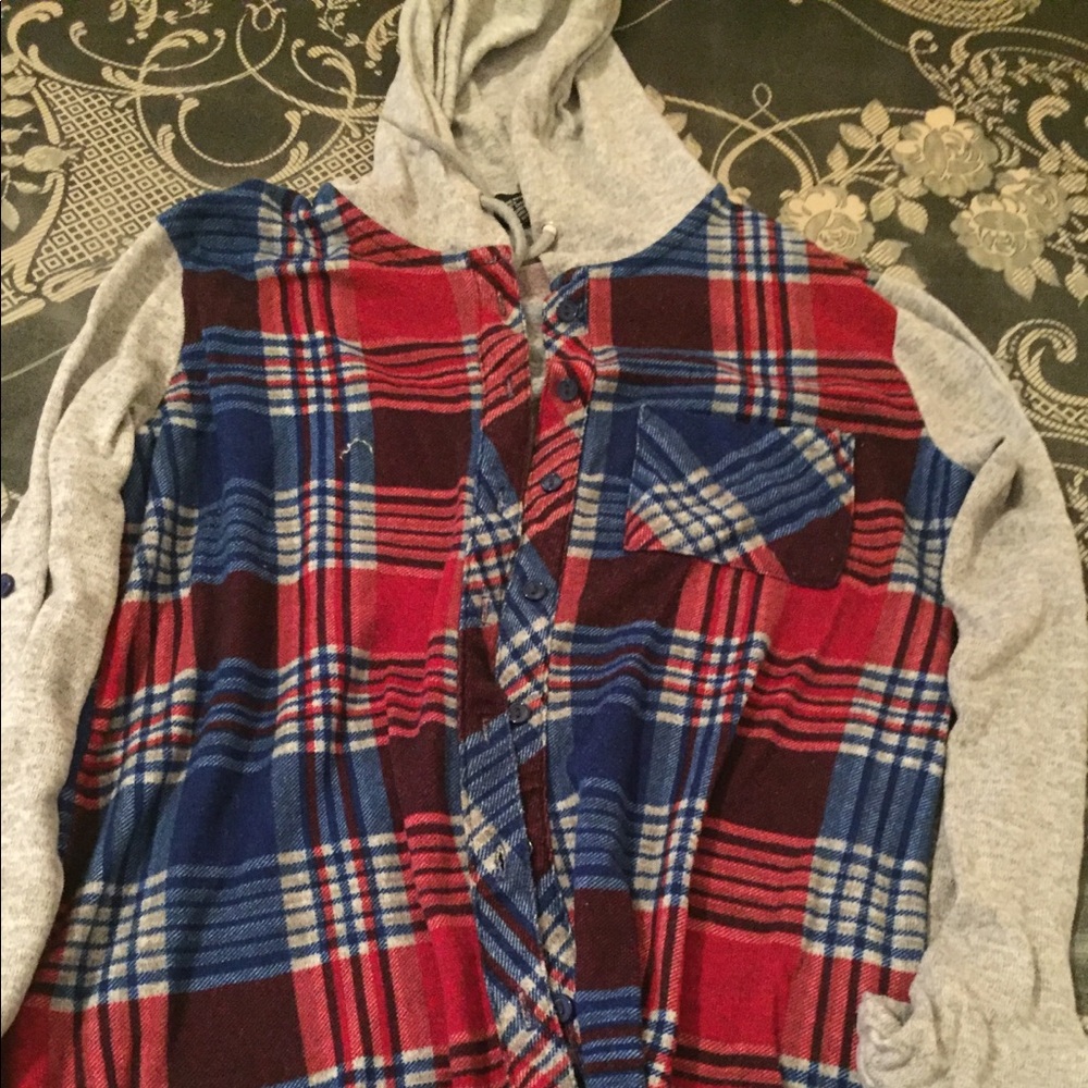 Button up plaid shirt
